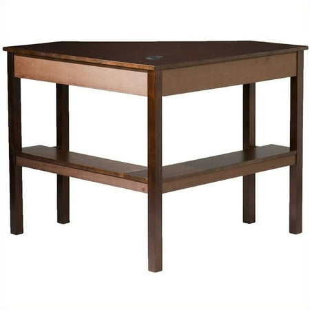 Southern Enterprises Corner Computer Desk 48 Wide Espresso