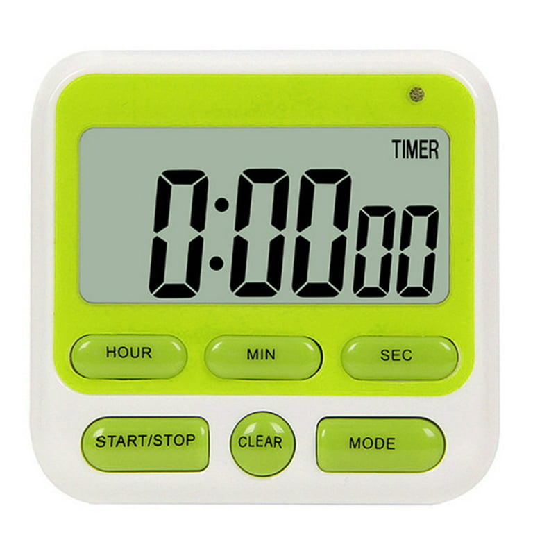 XREXS Digital Kitchen Timer Magnetic Countdown Up Cooking Timer Clock with  Magnet Back and Clip, Loud Alarm, Large Display Minutes and Seconds  Directly Input-White (2 Battery Included) (DC-12) 