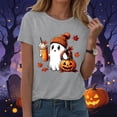 thumbnail image 6 of Leey-World Women Halloween Shirt Shirt for Women Happy Halloween T-Shirt Fall Funny Graphic Tees Tops Gift, 6 of 7