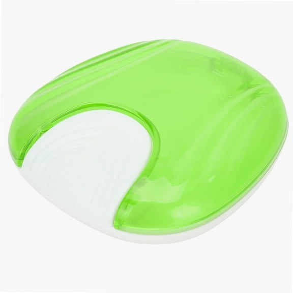 Denture Case, Round Plastic Denture Retainer Box, Cabinet Locking Design, for Store Denture and Dental Retainer(Light Green)