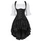 thumbnail image 3 of Ropa Steampunk Disfraz Steampunk para mujer Vestido con corsé debajo del busto Blusa renacentista de talla grande Disfraz de pirata medieval para Halloween, 3 of 5