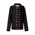 thumbnail image 4 of Craaazy Women's Cozy Button Down Shirts Casual Lapel Long Sleeve Tops Gifts, 4 of 5