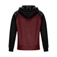 thumbnail image 3 of Havenx Military Sweatshirts for Men Lace Up Raglan Long Sleeve Hoodie with Pockets Color Block Hooded Sweatshirt Casual Sports Workout Fall Winter Outdoor Hunting Outfits,Wine M, 3 of 3
