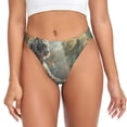 thumbnail image 1 of Fotbe Forest Meditating White Tiger Tanga Sin Costuras para Mujer con Estampado – Panties Invisibles, Transpirables y Cómodos para Uso Diario-Small, 1 of 6