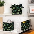 thumbnail image 6 of FeBohao Storage Boxes Bins Fabric Leather Handle Large Capacity Foldable Book Drawer Sturdy Ideas Shirt Cubby Boys Pantry Print Changing Multifunctional Organizer Basket Green Hat, 6 of 6