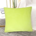 thumbnail image 2 of PiccoCasa 2Pcs Viscose Velvet Soft Decorative Throw Pillowcases 24"x24", Chartreuse, 2 of 7