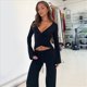 thumbnail image 4 of Top de Pilates para Mujer, Top de Yoga, Top de Ballet con Cuello en V, Larga, para Entrenamiento, Balletcore, Chica Limpia. Negro L, 4 of 9