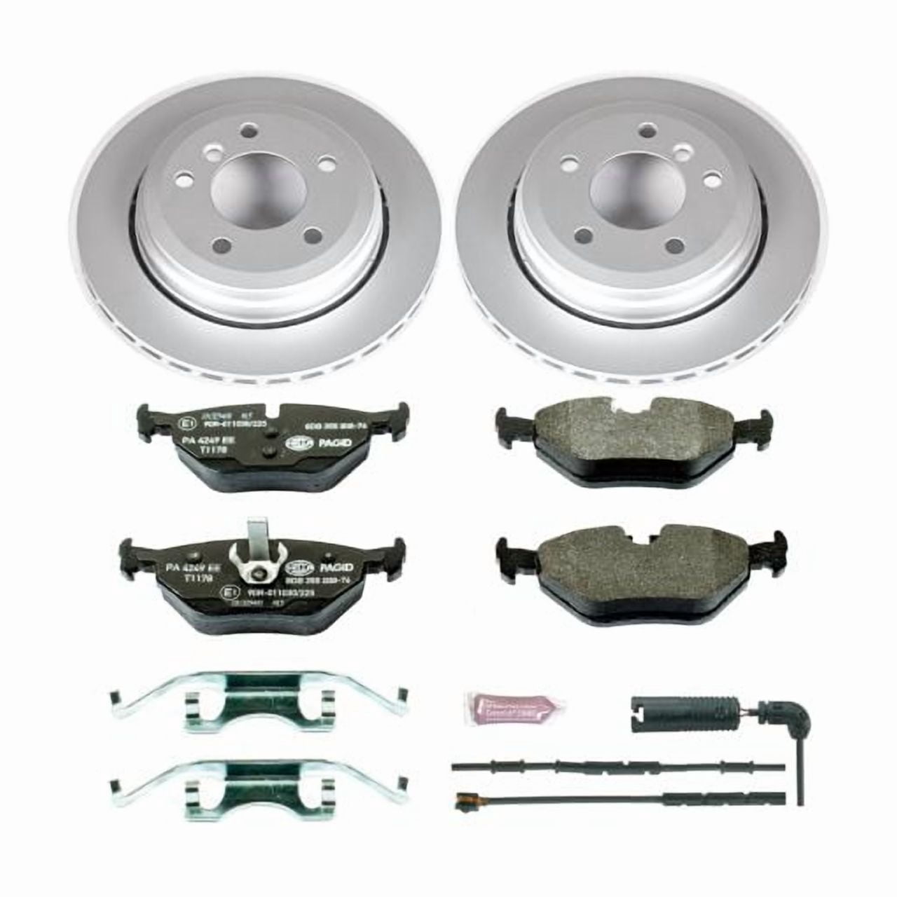 Power Stop Rear Euro-Stop ECE-R90 Certified Brake Pad and Rotor Kit ESK2970