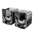 thumbnail image 1 of D-158 USB-Powered 3.5mm Stereo Computer Speakers with HIFI Sound, Matte Finish, and Elegant Black Design for Desktop and Laptop Use, 1 of 7