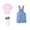Pink, variant on Girls Denim Overalls With Solid Color Top Toddler Kids Romper Jumpsuit For Graduation Performance Party Girls Casual Outfit Sets