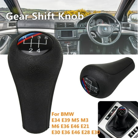 5 Speed Leather Gear Shift Knob For BMW 1 3 5 6 Series E34 gearshiftknob E39 M5 M3 M6 E36 E46 E21