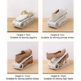 thumbnail image 3 of Organizador de ranuras para zapatos, pila de zapatos ajustable de doble capa, diseño de altura ajustable en cuatro posiciones, soporte para apilador de zapatos que ahorra espacio, 3 of 7