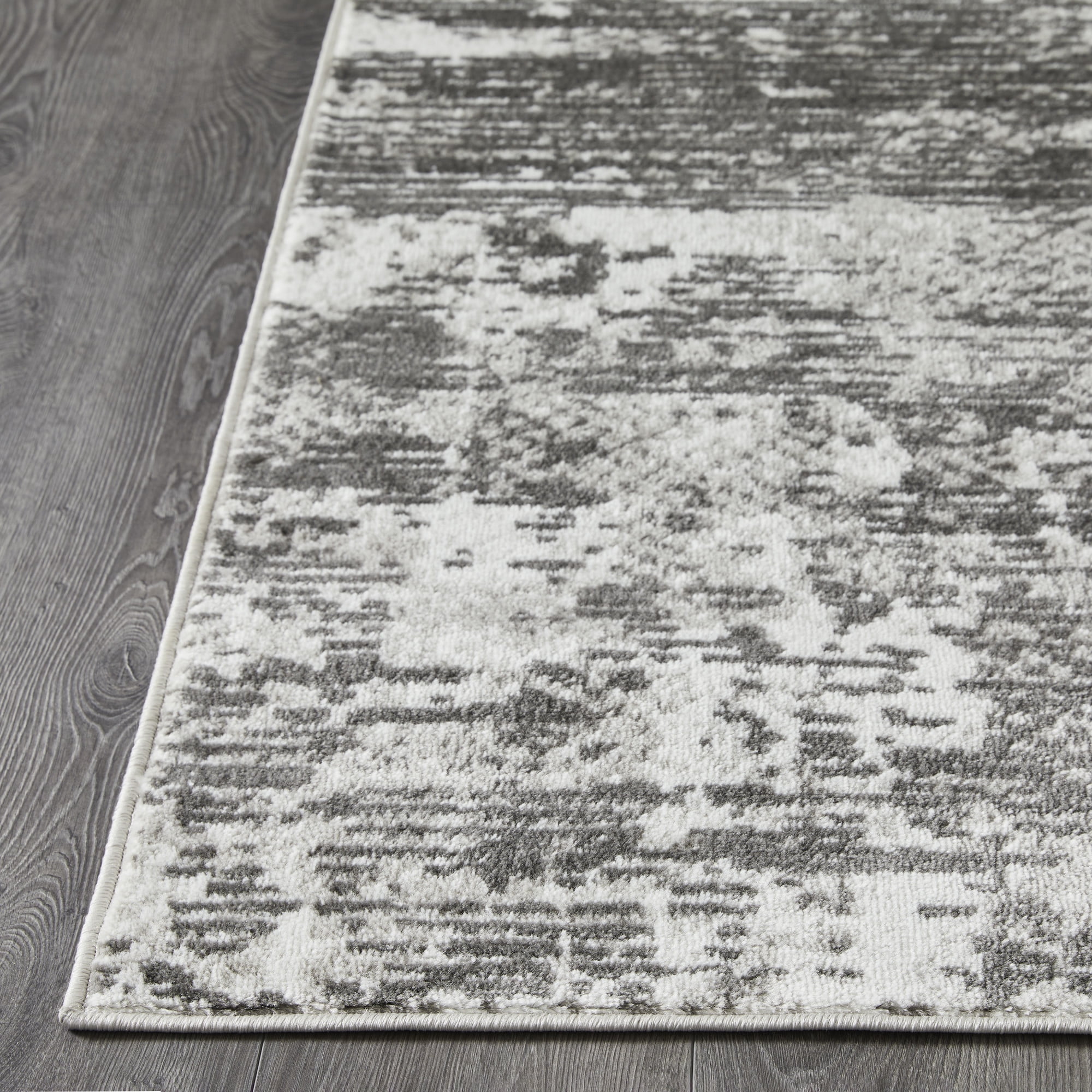 Loomaknoti Rhane Afrey 2' x 7' Gray Abstract Indoor polypropylene Runner Rug