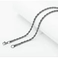 thumbnail image 5 of Stainless Steel Twisted Rope Silver Chain Necklace Men Women 2/2.5/3/4/5/7/9/mm, 5 of 6