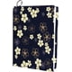 thumbnail image 1 of Funda elástica para libros con estampado floral azul marino, lavable y reutilizable. Protector de libros grande de nailon y poliéster (9,4 x 15,7 pulgadas). Envoltorio elástico para cuadernos., 1 of 9