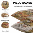 thumbnail image 5 of Lumbar Pillow Covers 20x12 Inch Set of 2, Hello Fall Waterproof Outdoor Pillow Covers, Orange Pumpkins Birds Vintage Thanksgiving Decorative Cushion Pillowcases for Couch, Sofa, Bed, Garden, Patio, 5 of 9