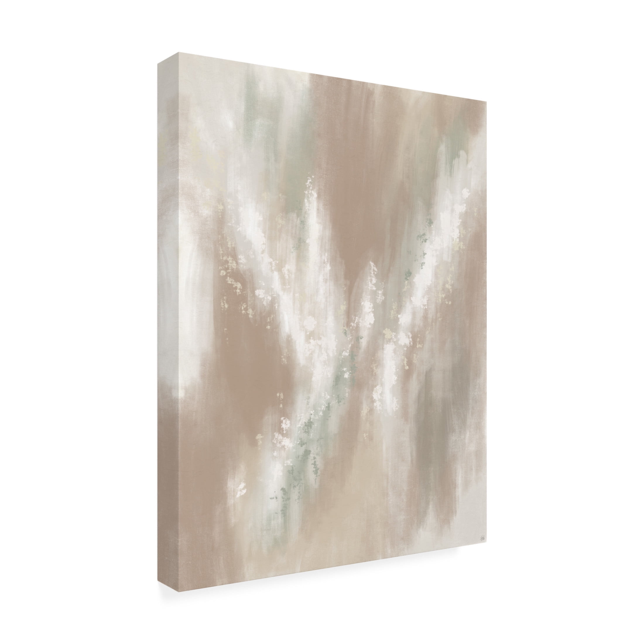 Canvas Wall Art - Line and Brush 'Stretched Neutrals' Wall Art for Living Room, Bedroom, or Office Décor by Trademark Fine Art - 18 x 24 Inches