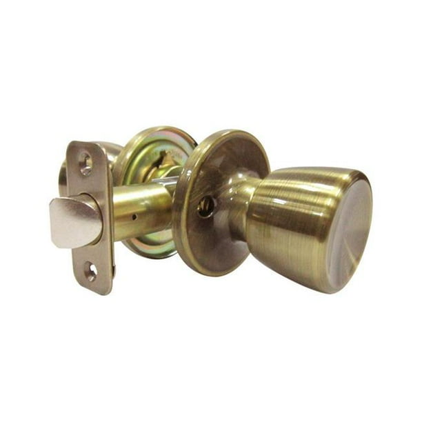 Faultless 5002050 Tulip Antique Brass Metal Passage Door Knob 3 Grade Right Handed Walmart
