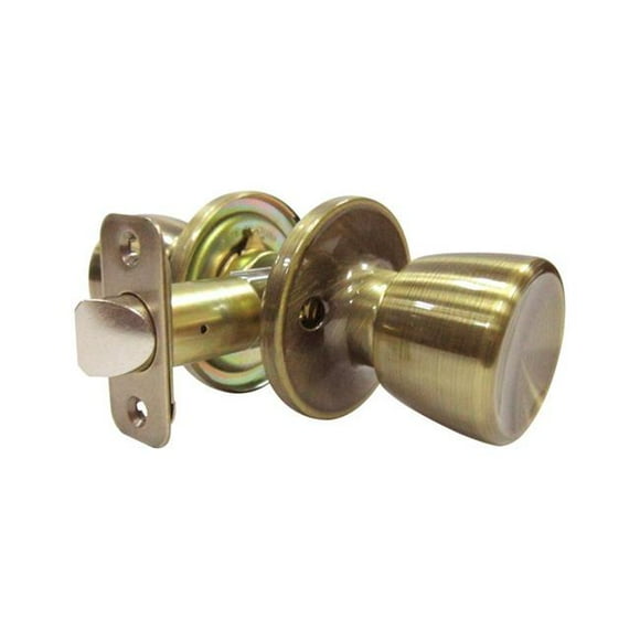 Faultless 5002050 Tulip Antique Brass Metal Passage Door Knob - 3 Grade Right Handed