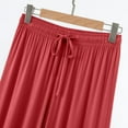 thumbnail image 7 of Fiaer,Women's Lounge Plus Size Trousers,Womens Wide Leg Solid Color Pants,Ladies Casual Fashion Comfy Elastic Waist Slacks with Pockets Watermelon Red L, 7 of 7