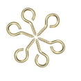 thumbnail image 4 of Ganchos de ojo de tornillo pequeños Uxcell de 0.59" con tornillos autorroscantes de acero al carbono dorado 100 piezas, 4 of 5