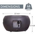 thumbnail image 5 of Afterglow TerraFab 22" Round 40,000 Btu Propane Fire Pit for Outdoor Patio Garden Backyard Decking Décor, Weather Resistant Cover and Lava Rocks Included, CSA Certificated, Dark Grey, 5 of 8
