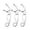 3pcs Silver, variant on Stainless Steel Floss Pick, Reusable Metal Dental Flosser, Stainless Steel Floss Holder and Refillable Floss Pick, Minimalist Portable Permanent Teeth Cleaner (2 PCS)