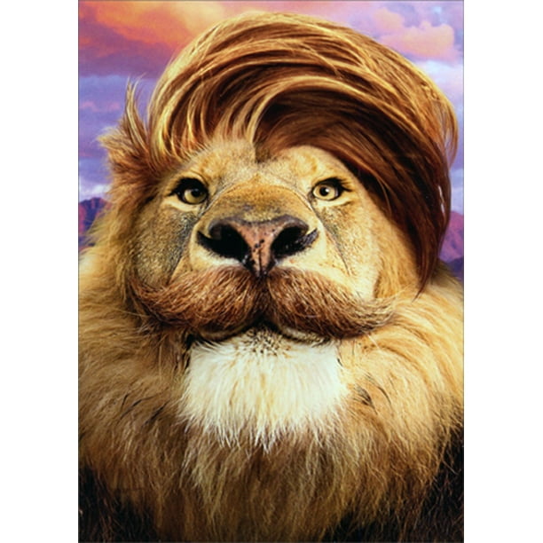 Avanti Press Lion with Comb Over and Mustache Humorous : Funny Father's Day Card Avanti Press Lion with Comb Over and Mustache Humorous : Funny Father's Day Card