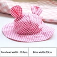 thumbnail image 5 of Summer Lovely Bear's Ear Pet Dog Hat Lattice Dogs Caps For Small Medium Dogs Cats Adjustable Puppy Kitten Hats Pet Accessories Chihuahua, 5 of 5