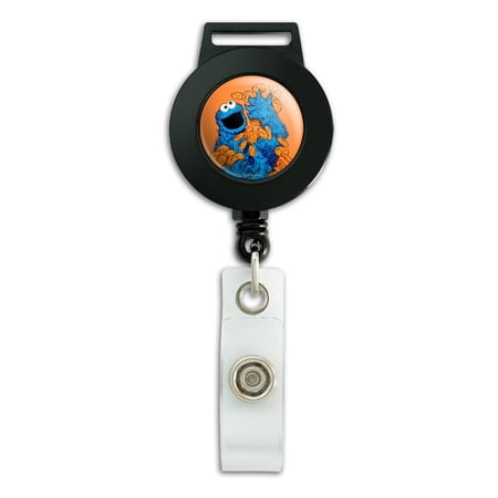 Sesame Street Vintage Cookie Monster Lanyard Retractable Reel Badge ID Card Holder