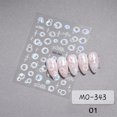 thumbnail image 1 of Cintas de encaje deslizantes autoadhesivas para decoración de uñas, calcomanías de Arte de uñas, accesorios de manicura DIY, 3D, lazo blanco, 1 of 7