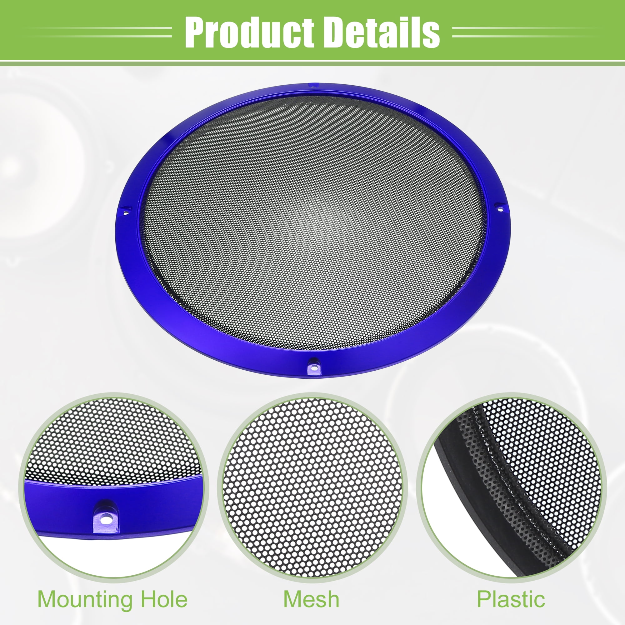 Unique Bargains Universal Car Speaker Grills Cover with Mounting Screws - Pack of 2 10"