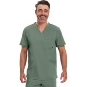 Infinity Cherokee V- Neck Men's Scrub Top with Rib Knit Back Panels with 3 Pockets and 360 Stretch - CK900A