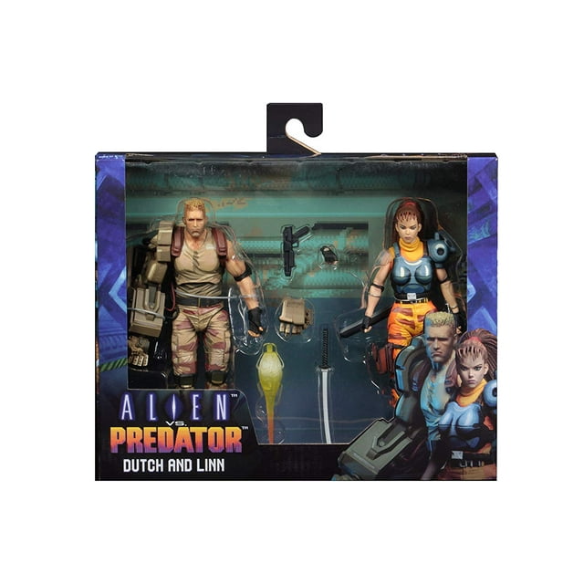 NECA Alien vs Predator (Arcade Appearance) - 7? Scale Action Figures - Dutch & Linn 2-Pack