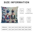 thumbnail image 6 of Acheng Christmas Nutcracker Snow Bling Pillow Covers Soldier Vintage Pillowcase Set of 2  Throw Pillow Covers Decorative Square Pillow Cases for Home Couch Sofa Bed Cushion Case White, 6 of 6