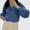 Blue, variant on CaiJunJia Sweaters No Boundaries ,Women's Fashion Button Keep Warm Long Sleeve Solid V-Neck Short Sweater