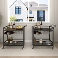 thumbnail image 2 of Carrito de bar LAATOOREE Home con soporte para vino y copa, 2 of 9