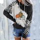 thumbnail image 2 of Moda mujer manga larga otoño camiseta impresión bolsillos con capucha blusa Tops Fridja  fjkfkj8251, 2 of 5
