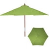 Green Lettuce 8' Wood Market Umbrella