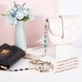 thumbnail image 2 of 6pcs Purse Extender 14.8cm 5.8 Inch Bag Strap Extender Plastic Enamel Flower Chain with Alloy Swivel Clasps Short Handbag Chain Straps Replacement for Crossbody Purse Light Gold 6 Colors, 2 of 6