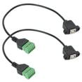 thumbnail image 2 of 2 uds Cable adaptador de Terminal USB2.0 BF B conector hembra sin soldadura 0,3 m/0,98 pies de longitud, 2 of 8