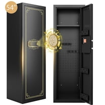 KAER 10-12 Gun Safe, Quick Access Fingerprint Gun Safe for Rifle and Pistol, Gun Cabinet for Home with Removable Shelf and Rifle Rack Unassembled