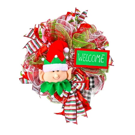 

RichYS Xmas Garland Vivid Safe Delightful Ornamental Funny Christmas Elf Charm Hanging Pendant for Home