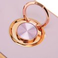 thumbnail image 3 of Funda de teléfono para iPhone 13 Pro Max con soporte de anillo chapado en brillo de oro rosa para mujer, funda de teléfono de TPU flexible, suave y ultrafina, 3 of 8