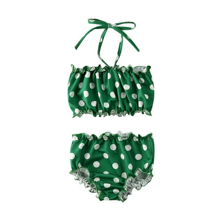 

Summer Toddler Kid Baby Girl Polka Dot Bikini Suit Swimwear Bathing Beachwear