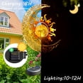 thumbnail image 4 of XIBUFE Garden Solar Lights Outdoor Decorative,Sun&Moon Crackle Glass Globe Metal Stake Light,Waterproof Warm White Led Light,Decorations for Pathway Lawn Patio Courtyard Backyard(1 Pack), 4 of 9