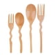 thumbnail image 4 of Juego de vajilla portátil para almuerzo, tenedor, cuchara y cubiertos de madera natural para acampar S, 4 of 9