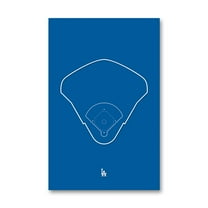 Los Angeles Dodgers Dodger Stadium 11" x 17" Ballpark Outline Art Poster