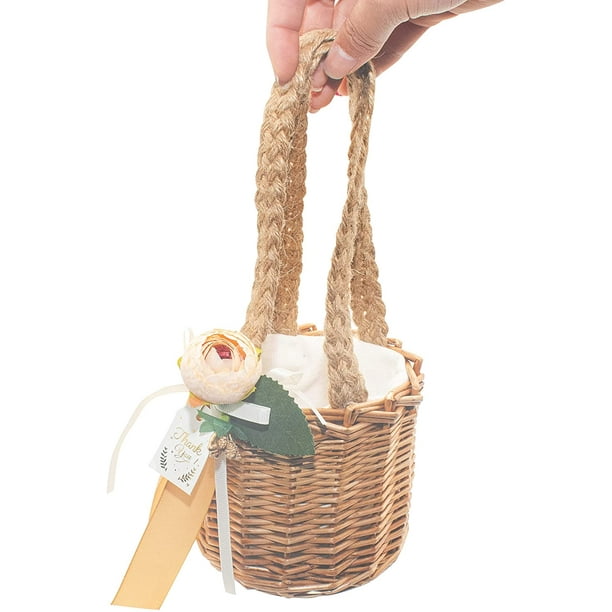 HTOOQ Baskets for Gifts Empty Flower Basket Wedding Flower Girl Baskets