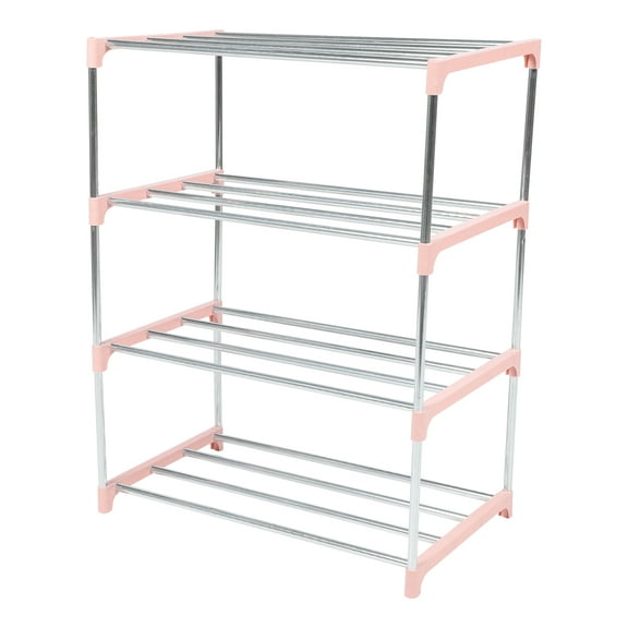 PAMINGONO Household Shoes Rack Shoes Rack Pink Stainless Steel 1Pcs